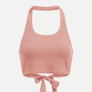 Two cropped Halter Tops